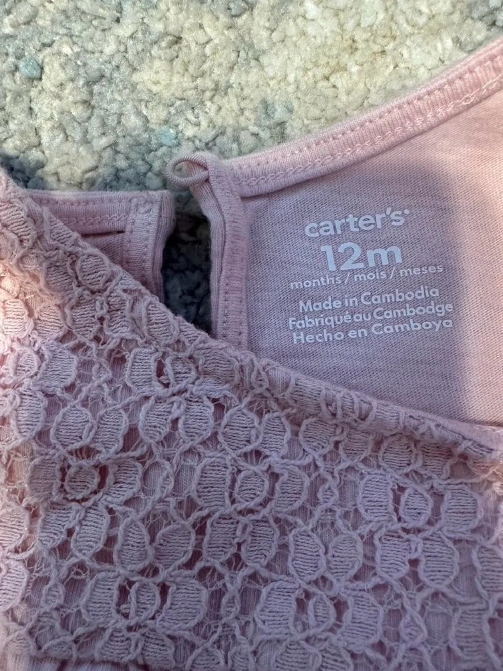 Carter's Pink Top and Blue Floral Leggings Set